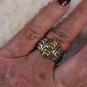 SS & Gold Chunky Ring